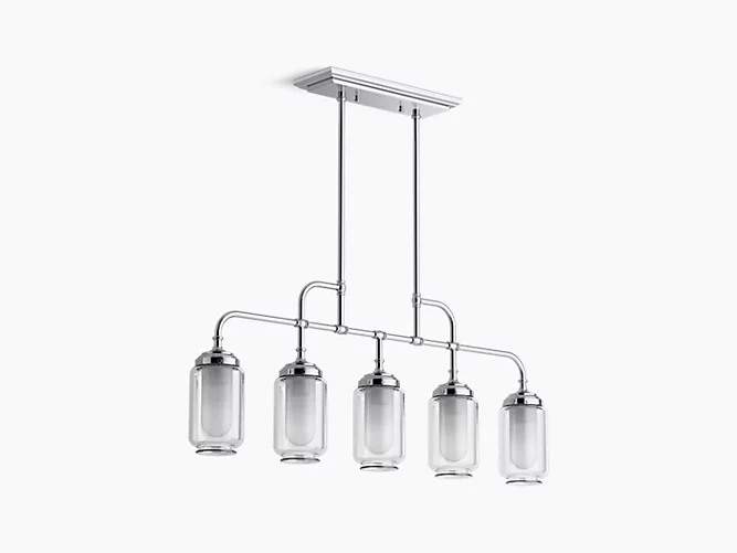 Five-light linear chandelier-1-large